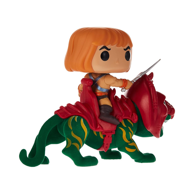 FUNKO POP! 084 Ride DLX: MOTU He-Man on Battle Cat (Flocked Special Edition)